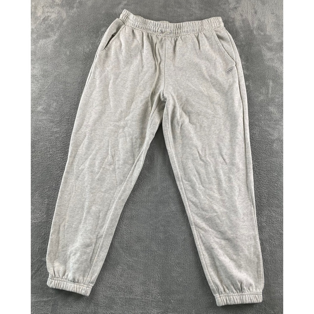 Fabletics Womens Heather Gray Jogger Sweatpants Size M Drawstring Pockets Soft